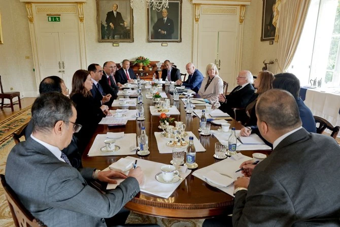 Saudi ambassador and other Arab envoys discuss Gaza conflict with speaker of Irish Parliament