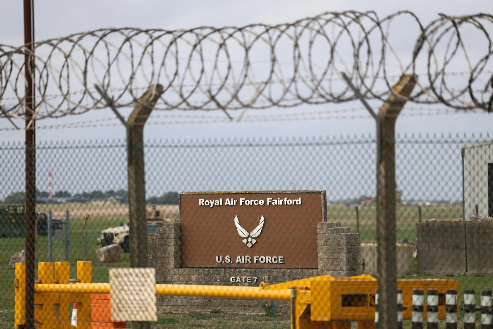 Iran link examined as UK police quiz five men held at air base used by US