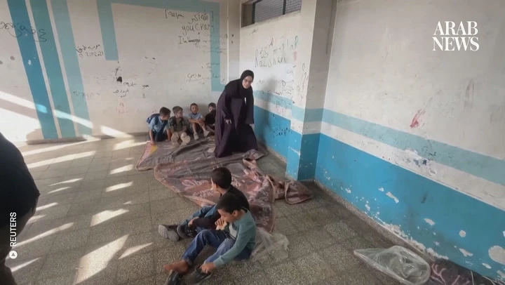 Palestinian children return to school in war-devastated Gaza