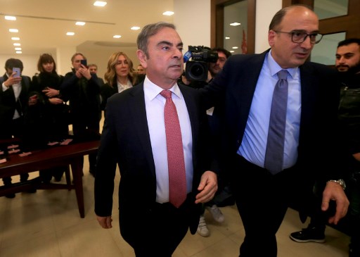 Carlos Ghosn peu après son arrivée à Beyrouth, le 8 janvier dernier (archives AFP)