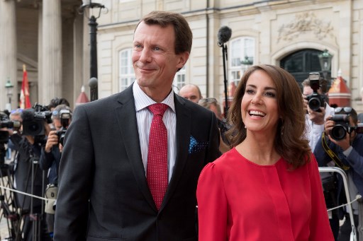 Le prince Joachim du Danemark et son épouse la princesse Marie à Copenhague le 28 août 2018. (AFP)