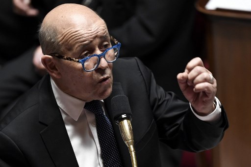 Jean-Yves Le Drian, chef de la diplomatie française et ministre de l’Europe (Stéphane de Sakutin/AFP)