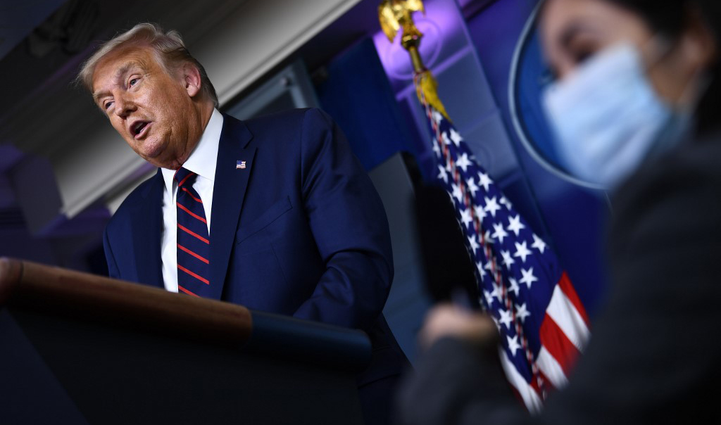 Trump accuse depuis des mois, sans preuve, la très populaire plateforme de partage de vidéos de siphonner les données des utilisateurs américains au profit de Pékin (Photo, AFP)