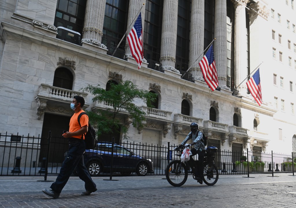 La bourse de New York ne s’est jamais aussi bien portée depuis le déclenchement de l’épidémie de Covid-19 (Photo, Angela WEISS/AFP).