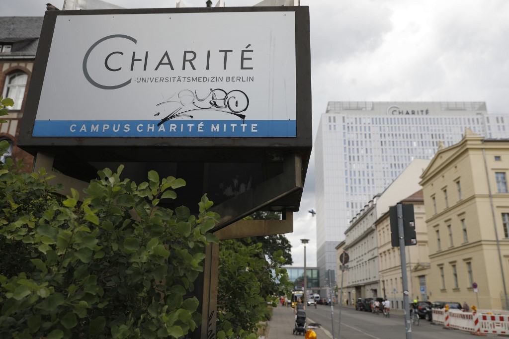 L’hôpital Charité à Berlin où l’opposant politique russe Alexei Navalny est actuellement traité (Photo, Odd ANDERSEN/AFP).