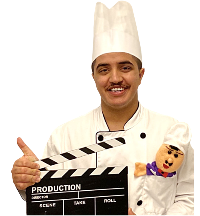 Ahmed al-Amoudi, un aspirant-chef de cuisine partage sa passion des marionnettes