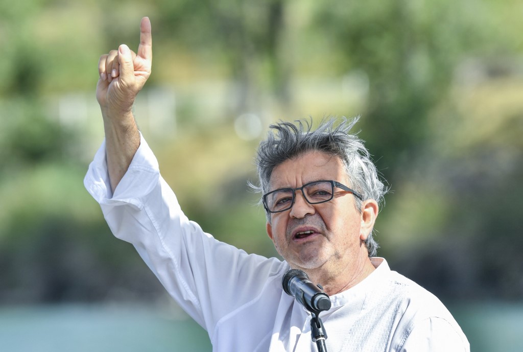 e chef du parti de gauche La France Insoumise, Jean-Luc Melenchon. (Philippes Desmazes/ AFP)