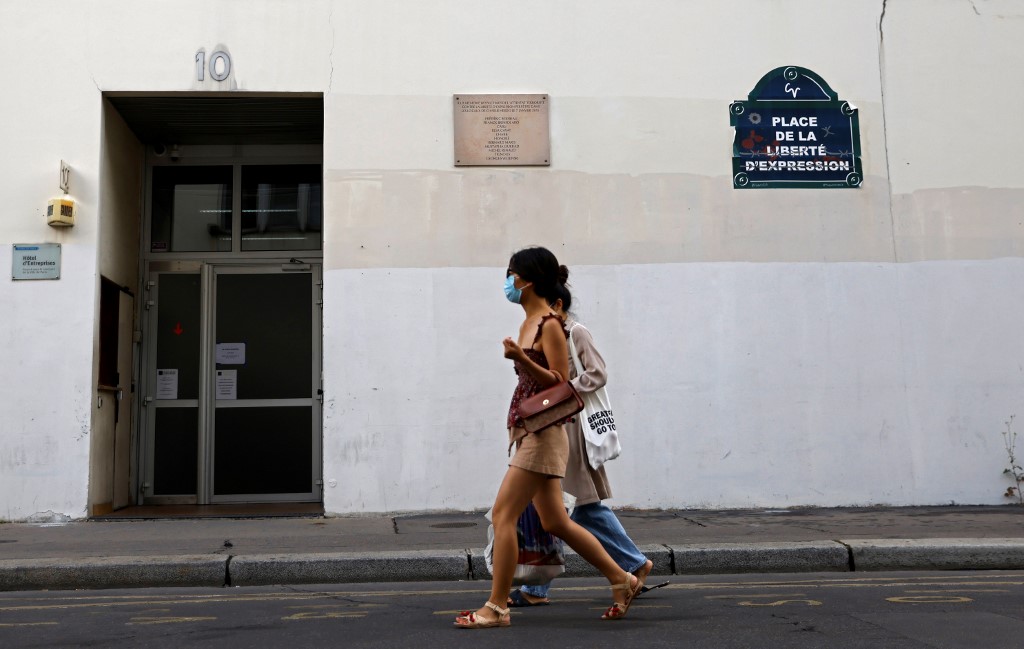 Rue emblématique de Paris, où des journalistes du journal Charlie Hebdo ont été tués par des jihadistes armés en janvier 2015 (Thomas Coex/AFP)