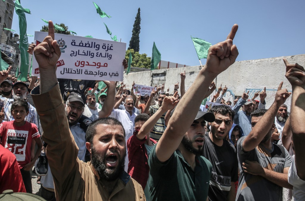 Des partisans du Hamas (Said Khatib/AFP)