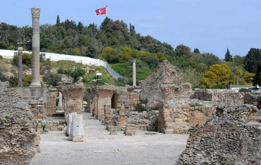 Les thermes d’Antonin de Carthage (Fethi Belaid/AFP)