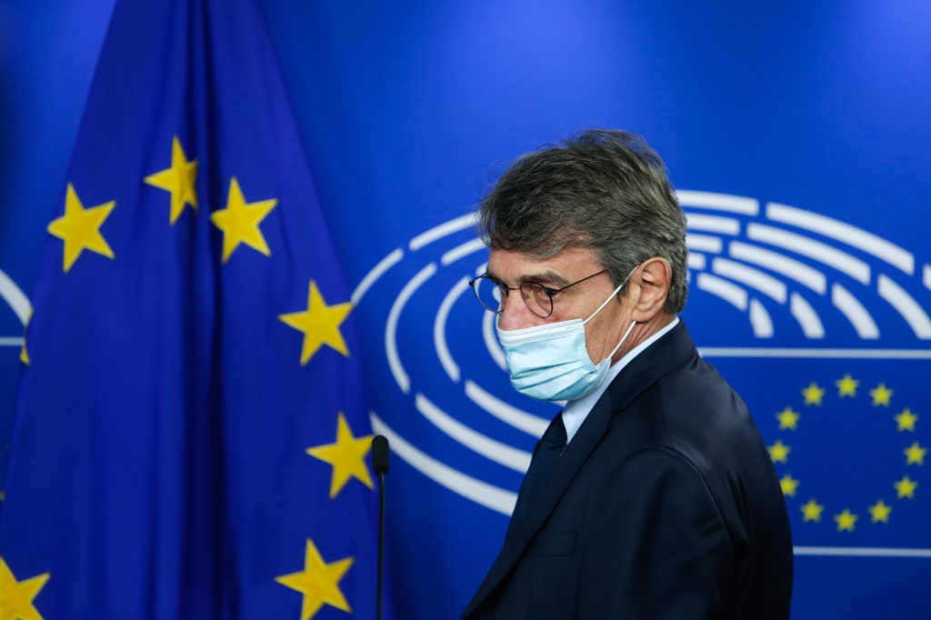 Le président du Parlement européen David Sassoli avertit le Royaume-Uni (Photo, Oris OIKINOMOU/AFP).
