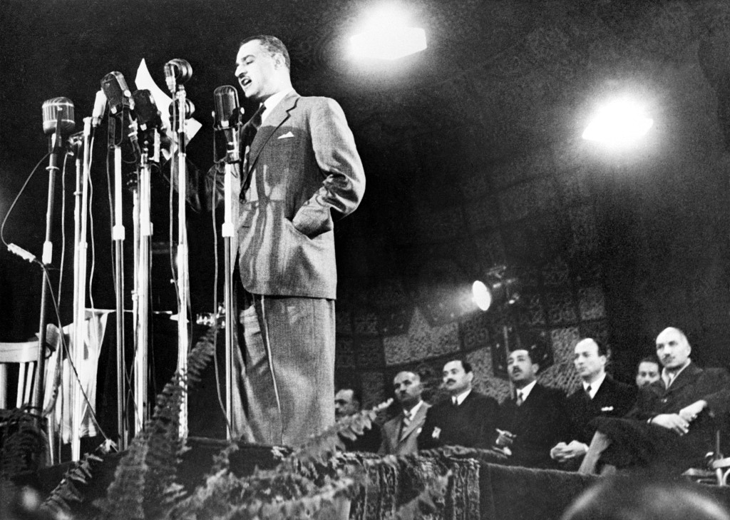 L'ancien président egyptien Gamal Abdel Nasser prononçant un discours (Photo, AFP/Archives).