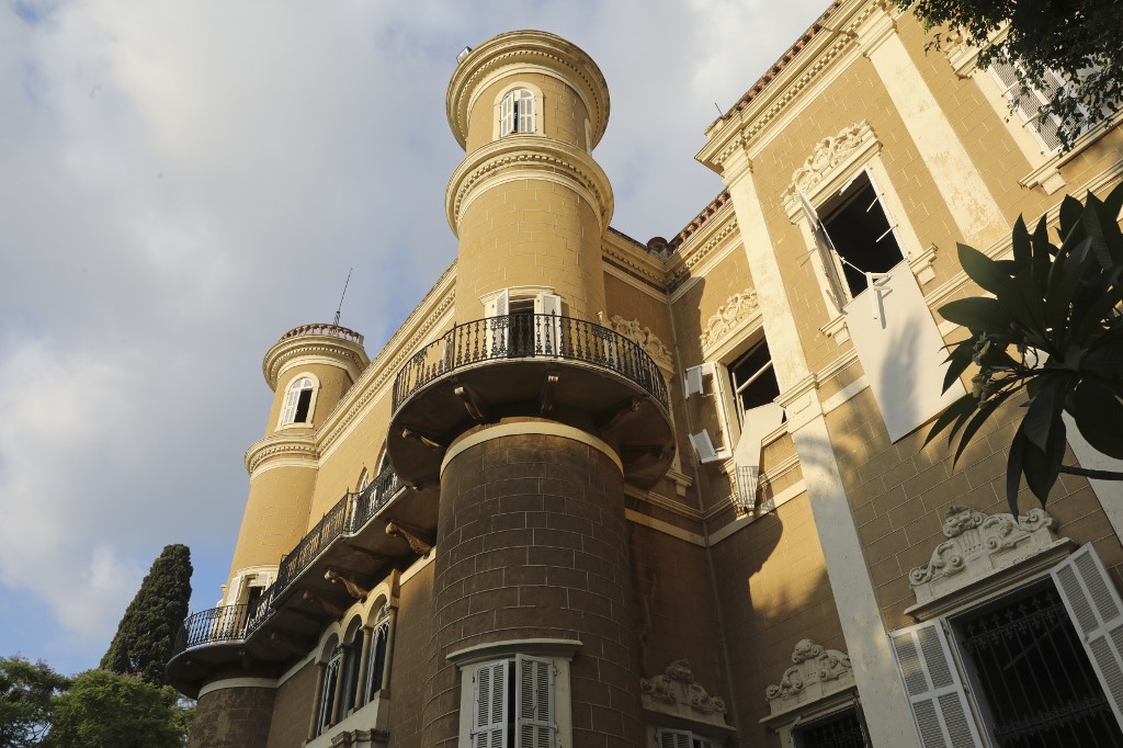 Le palais Sursock, joyau architectural de Beyrouth, endommagé par l’explosion au port (Photo, Anwar AMRO/AFP).
