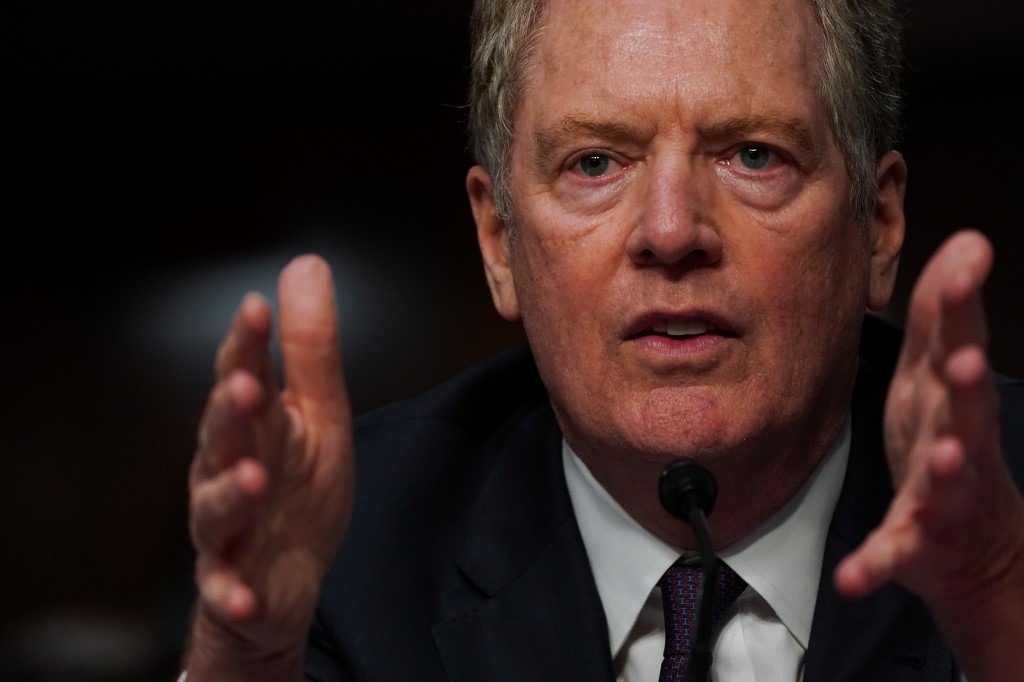 Le représentant américain au Commerce, Robert Lighthizer, artisan des mesures punitives envers les produits d’importation chinois (Photo, Anna MONEYMAKER/POOL/AFP).