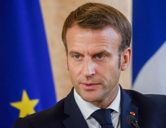 Le président français Emmanuel Macron assiste à une conférence de presse. (Fichier / AFP)