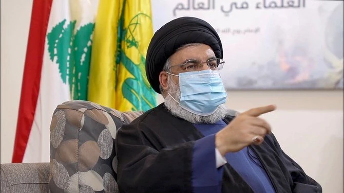 La photo tirée d'une vidéo publiée sur le site Web de la télévision al-Manar du Hezbollah le 25 juillet 2020, montre Hassan Nasrallah, le chef du mouvement Musulman Chiite Libanais Hezbollah. (Fichier / AFP)