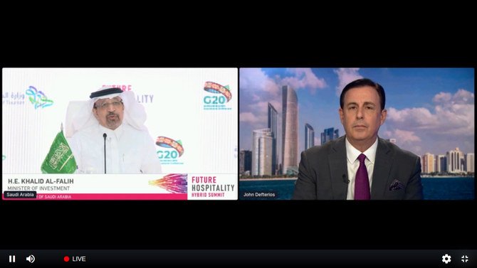 Selon le ministre saoudien de l'Investissement, Khaled Al-Faleh, le Royaume offrira des chances égales aux investisseurs locaux et internationaux. (Capture d'écran/Future Hospitality Summit)
