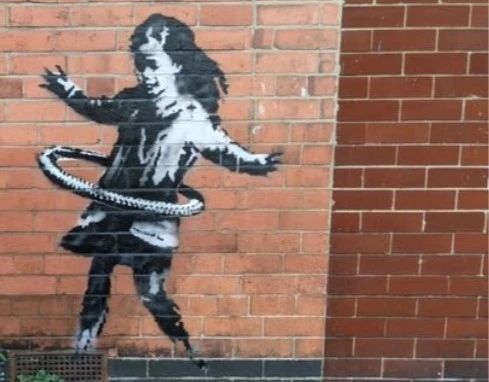 Nouvelle oeuvre de Banksy. (AP)
