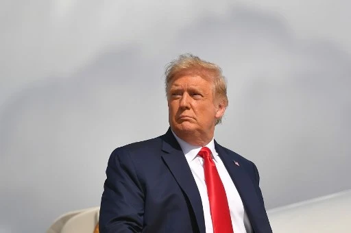 Arrivée du président américain Donald Trump à bord de l'Air Force One à Joint Base Andrews dans le Maryland le 23 octobre. (Mandel Ngan/ AFP)