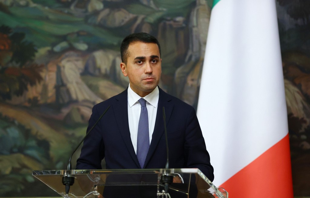 Le chef de la diplomatie italienne Luigi Di Maio (Photo, Handout/RUSSIAN FOREIGN MINISTRY/AFP).