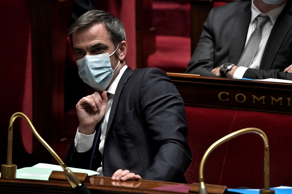 Le ministre français de la Santé Olivier Veran lors d'une session à l'Assemblée Nationale. (AFP)