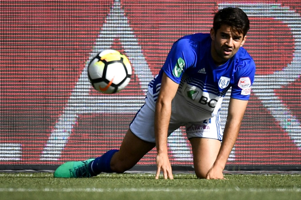 Le milieu de terrain français Enzo Zidane pendant le match de football de la Super League suisse. (AFP)