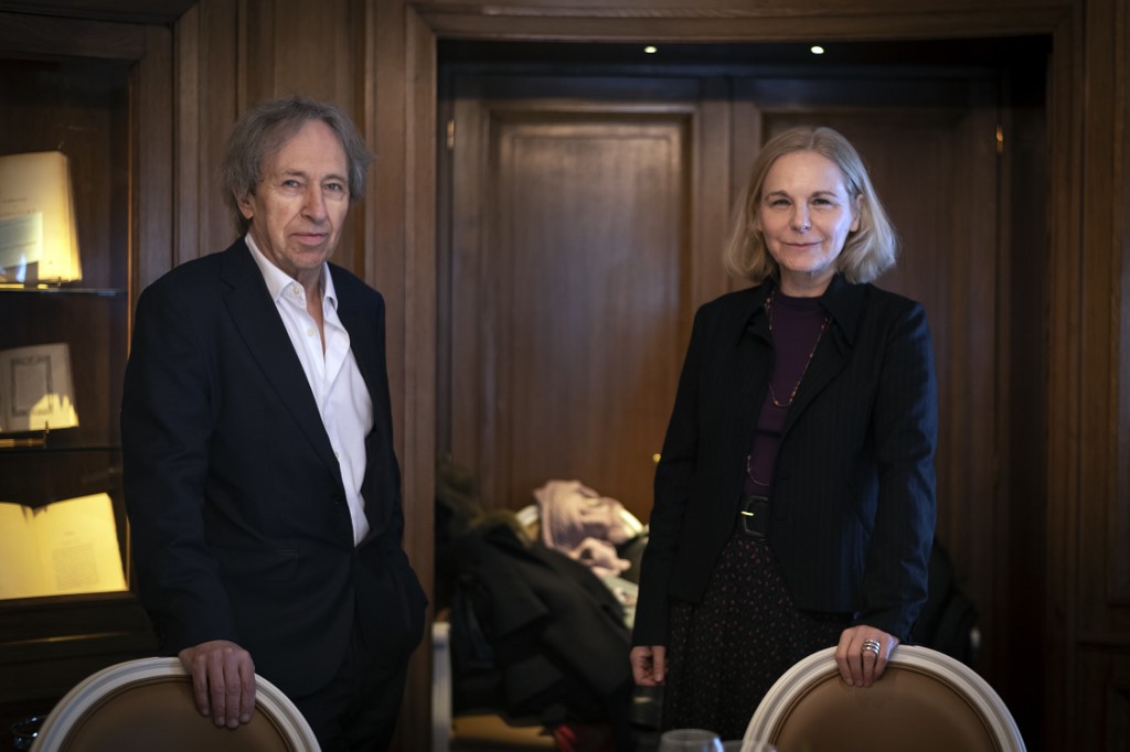 Pascal Bruckner et Camille Laurens, nouveaux membres pour le prix Goncourt.(AFP)