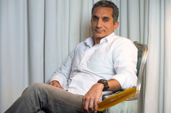 Asharq News, le partenaire de services multi-plateformes et d'informations commerciales de Bloomberg, a assuré un spectacle pour l'humoriste égyptien Bassem Youssef avant son lancement officiel. (photo fournie)