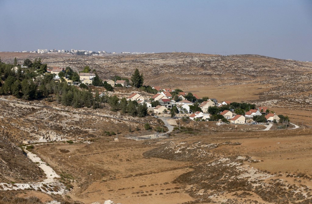 La colonie israélienne Shimaa au sud de la ville d'Hébron en Cisjordanie occupée. (AFP)