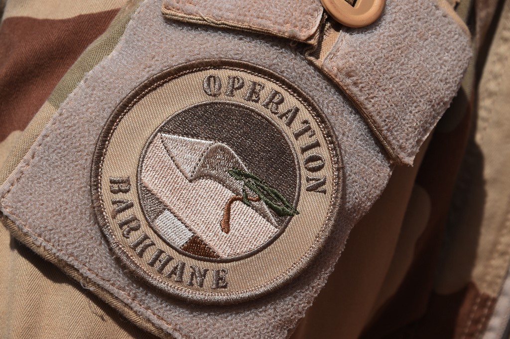 Cette photo d'archive prise le 1er janvier 2015 montre le logo de l'opération Barkhane - une opération anti-islamiste dans la région africaine du Sahel qui a débuté en juillet 2014. (AFP)