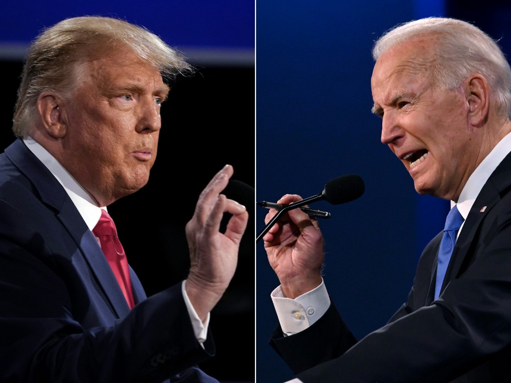 Donald Trump, actuel président des Etats-Unis en fin de mandat et Joe Biden, président élu. (AFP)