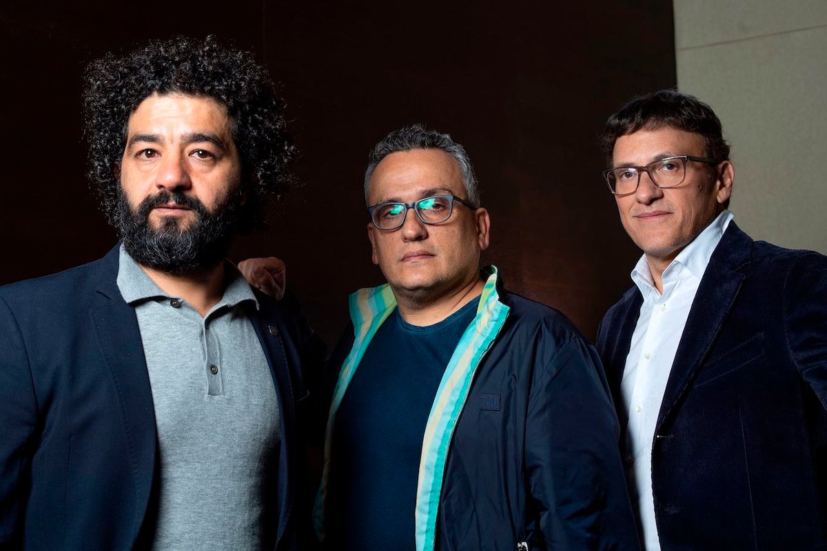 Mohamed Al-Daradji et les frères Russo au Festival international du film de Toronto (TIFF) 2019 (Getty).
