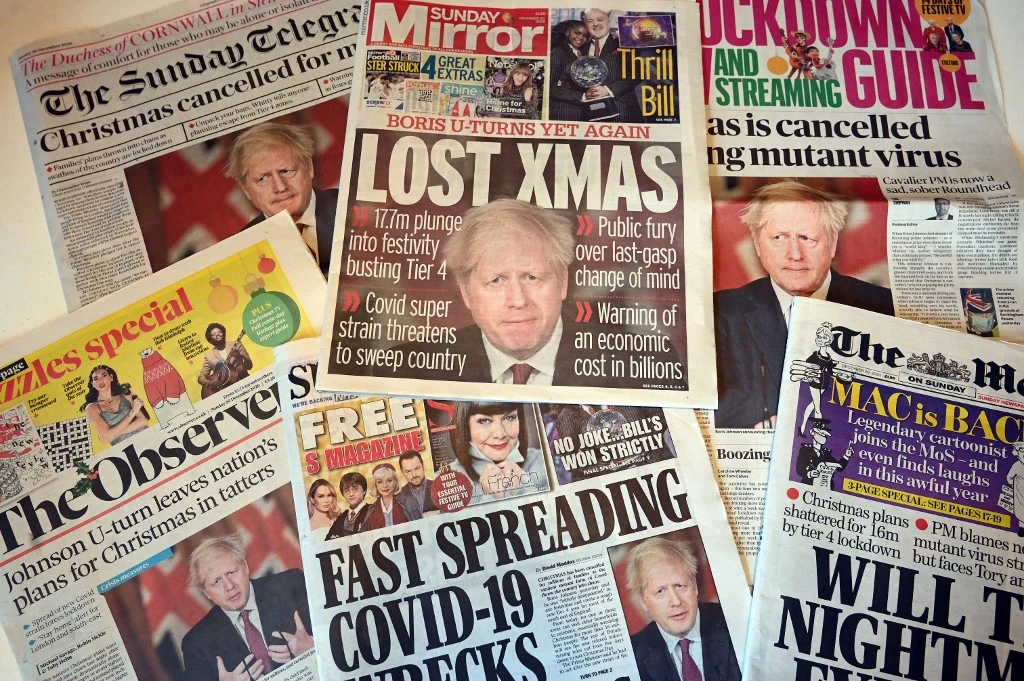 Un arrangement de quotidiens britanniques. (AFP)