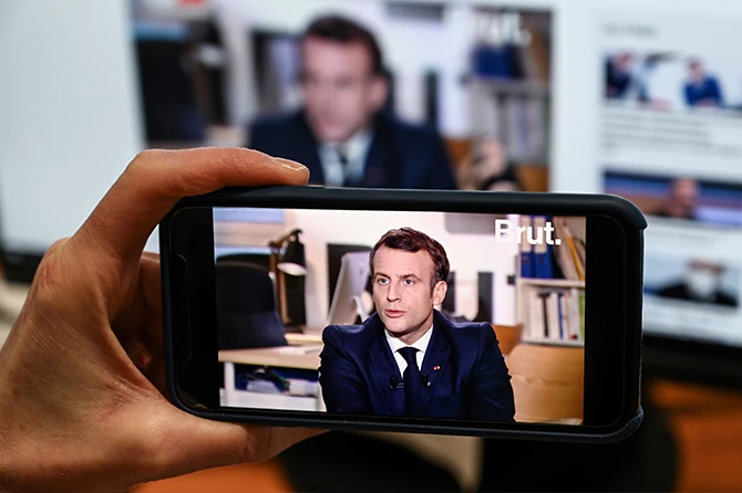Brut: l'interview de Macron vue par plus de 7 millions de jeunes sur les réseaux sociaux