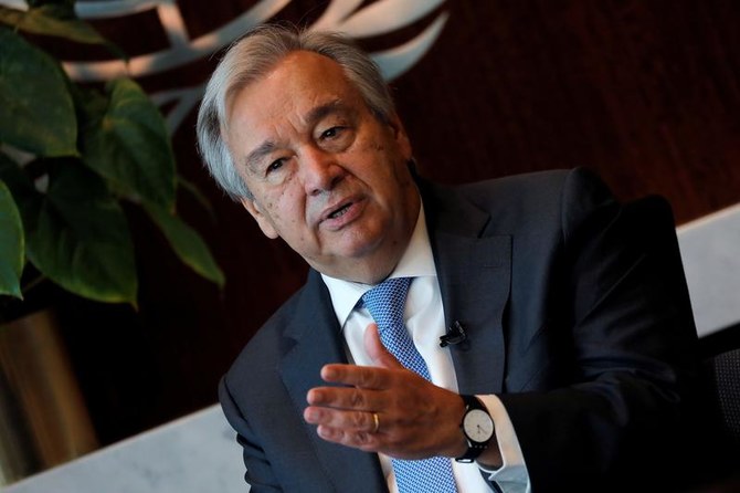 Le secrétaire général des Nations unies, Antonio Guterres, au siège de l’ONU à New York, aux États-Unis, le 14 septembre 2020. (Reuters)
