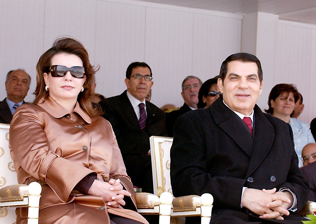 Zine El Abidine Ben Ali accompagné de sa femme, en 2006. (Photo d'archives, AFP)