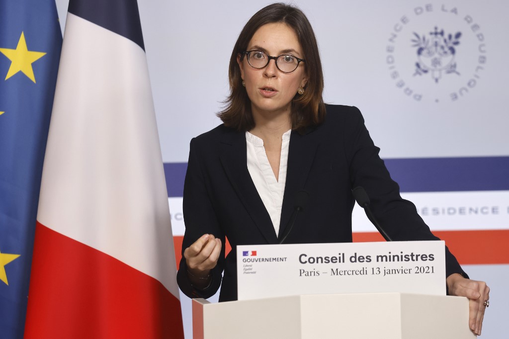 La ministre française de la Transformation et de la fonction publiques, Amélie de Montchalin, à Paris, le 13 janvier 2021. (AFP)