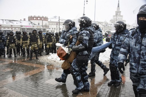 Plus de 4 800 interpellations en Russie pendant des manifestations en faveur de Navalny