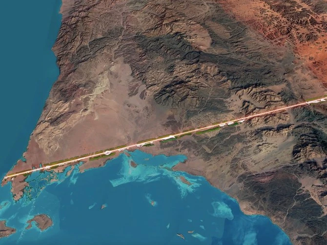 Le projet The Line s’étendra sur quelque 170 kilomètres et promet un trajet maximal de 20 minutes sans voiture pour se rendre au travail. (NEOM)