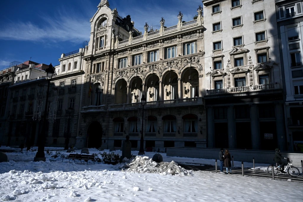 Madrid sous la neige. (AFP)