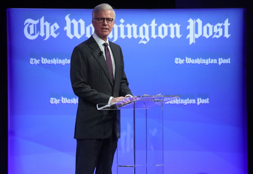L'éditeur et PDG du Washington Post, Fred Ryan, s'exprime lors d'une discussion de livre au siège du Washington Post, le 23 janvier 2019 à Washington, DC. (Photo, AFP)