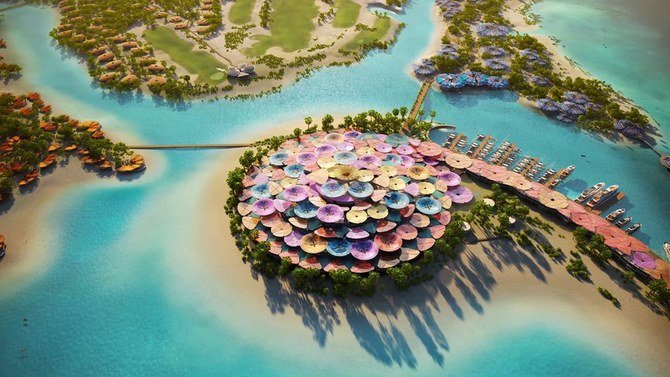 Le prince héritier d’Arabie saoudite, Mohammed ben Salmane, a lancé mercredi Coral Bloom, un important projet au large des côtes de la mer Rouge. (Twitter: @SaudiProject)