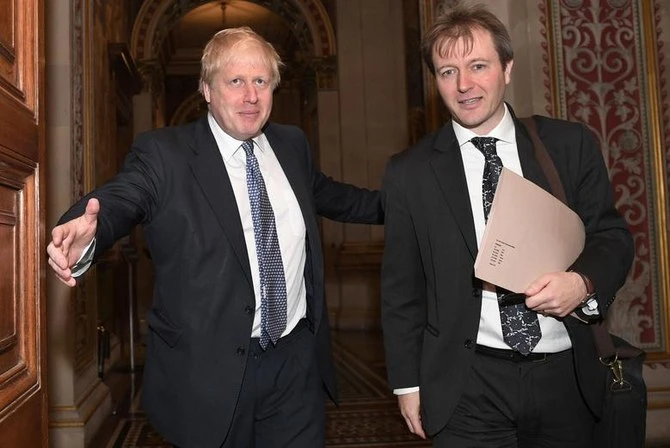 Boris Johnson rencontre Richard Ratcliffe, le mari de Nazanin Zaghari-Ratcliffe détenue en Iran, au Foreign & Commonwealth Office à Londres, en Grande-Bretagne, le 15 novembre 2017 (Reuters)