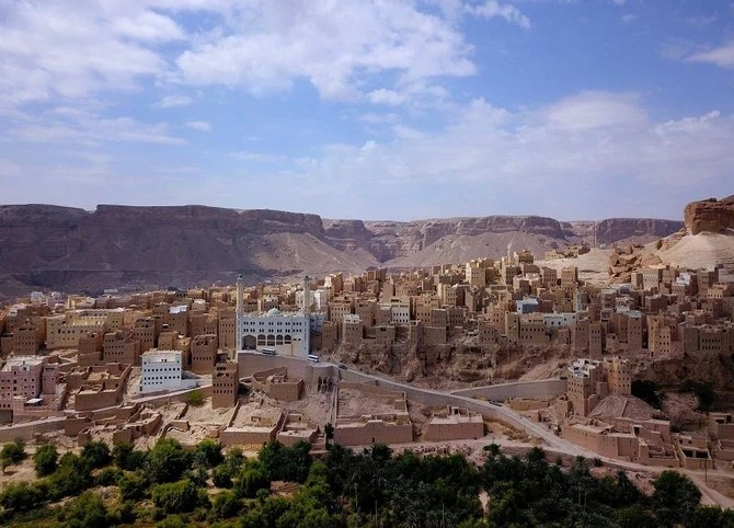Une photo aérienne prise le 20 octobre 2020 montre une vue du village d'al-Hajrayn dans la direction de Dawan, dans le gouvernorat central de Hadramawt au Yémen. (Photo, AFP/ Archives)