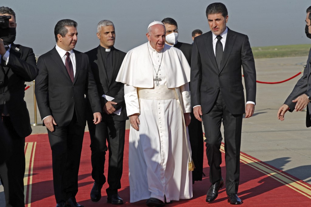 Le pape à la rencontre des chrétiens du nord de l'Irak ravagé par l'EI