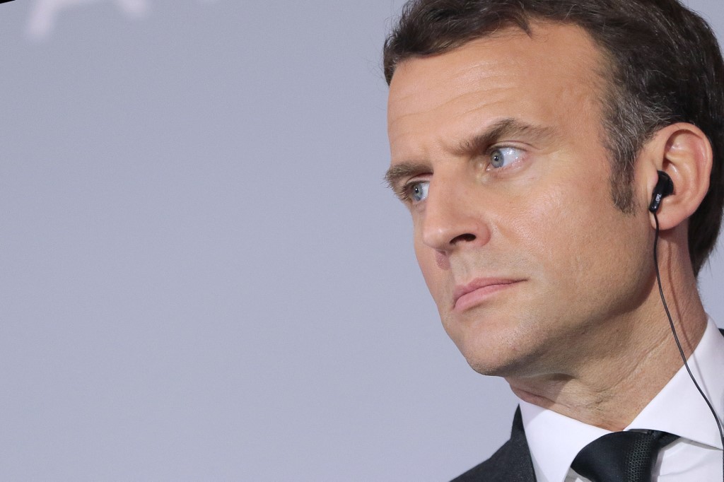 Emmanuel Macron le 15 mars 2021. Jean-Marc HAEDRICH / AFP / POOL