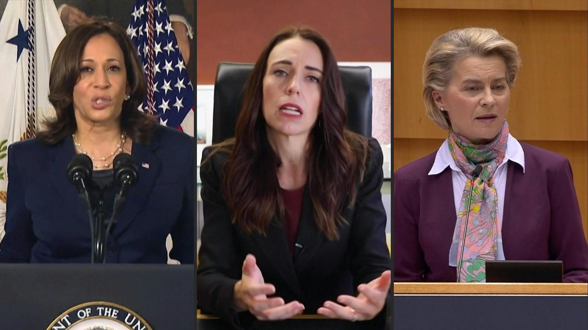 Harris, Ardern, von der Leyen réclament des droits égaux pour les femmes au Parlement européen