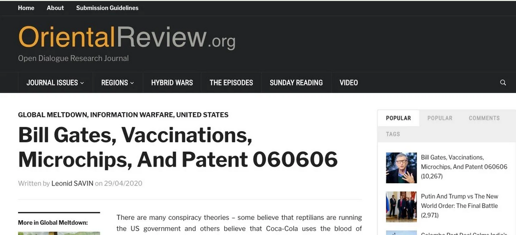 site OrientalReview.org
