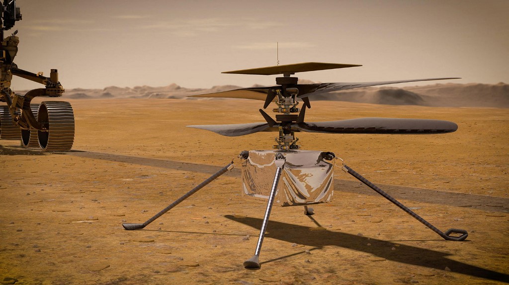 Vol sur Mars: l'hélicoptère Ingenuity est au sol