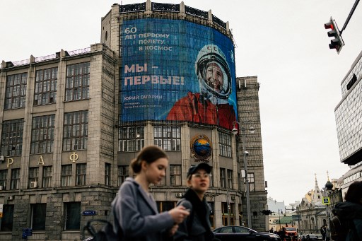 Célébrant Gagarine, Poutine veut une Russie qui maintient son rang spatial